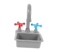 UPKOCH Realistic Kitchen Sink with Working Faucet Model Lightweight Mini Wash Basin for Pretend Play Interactive Role Play Accessory for Boys
