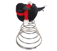 UPKOCH Realistic Metal Crow Christmas Tree Topper with Spring Base Stability, Versatile Holiday Decoration for Festive Party Supplies and Home Seasonal Décor