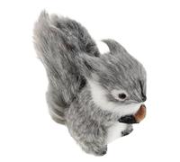 UPKOCH Realistic Mini Plush Squirrel Stuffed Animal Figurine Cute Simulation for Forest Animal Lover Portable Travel Decorative Ornament