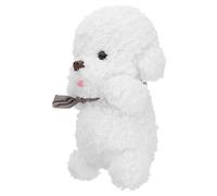 UPKOCH Realistic Plush Bichon Frise Dog Soft Stuffed Animal for Wear Resistant Cotton Filled Decorative Puppy Plush Fluffy Non Fading Cute Companion for Bedroom and Sofa