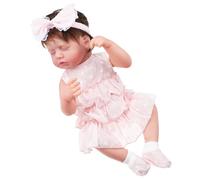 UPKOCH Reborn Doll Girl Realistic Soft Vinyl with Movable Limbs for Hugging Role Play Lifelike Little Doll Gift for Family Celebrations Random Color