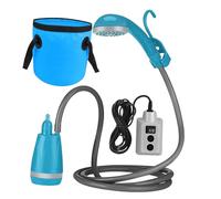 UPKOCH Rechargeable Outdoor Portable Shower Pump with High Capacity Battery Stable Water Flow and Compact Design for Camping Hiking Traveling and Emergency Use