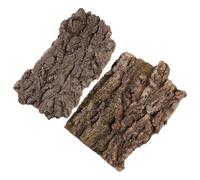 UPKOCH Reptile Climb Platform and Lizard Bark Hut 2pcs Set, Natural Pet Bark Ornament for Terrarium Landscape, 12-30cm Sturdy Hiding and Climbing Habitat for Bearded Dragons and Lizards