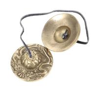 UPKOCH Rhythm Meditation Vintage Cymbals Copper Bell for Buddhist Practice Yoga Sound Healing Traditional Percussion Instrument for Spiritual Music and Prayer