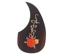 UPKOCH Rosewood Guitar Pickguard Replacement with Double-sided Adhesive Anti-scratch Impact Protection Plate for Acoustic Guitar Carved Inlay Guard Sticker Easy to Install