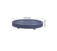 UPKOCH Round Plant Stand with Wheels Grey Mobile Flowerpot Tray with Silent Anti-slip Casters Plant Dolly for Indoor Outdoor Use Easy Maintenance and Effortless Mobility