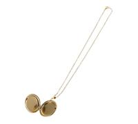 UPKOCH Round Stainless Steel Locket Necklace Photo Holder Pendant for Women Minimalist Keepsake Jewelry Gift for Mothers Bridesmaids with Single Picture Slot