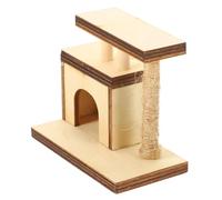 UPKOCH Scale Miniature Wooden Cat Tree Dollhouse Accessory Realistic Doll House Furniture Prop for Room Decor Detailed Mini Furniture Ornament for Dollhouse Pet Room