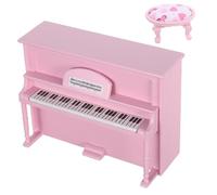 UPKOCH Scale Upright Musical Instrument Model Elegant Pink Dollhouse Furniture for Living and Study Decor
