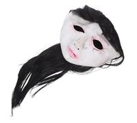 UPKOCH Scary Halloween Latex Ghost Mask for Adults Long Hair Female Headwear for Horror Cosplay Haunted House Decor Masquerade Parties Dress Up Accessories