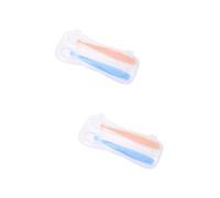 UPKOCH Sets Boys and Girls Learning Spoons Vicloon Feeding Set Silicone Training Spoons Suction Base Safe Non-Toxic for Toddlers Pcs
