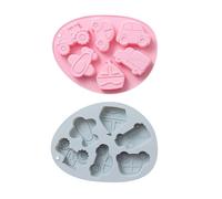 UPKOCH Silicone Vehicle Chocolate Mold Set Tear Resistant 2pcs Easy Take Three-Dimensional Stylish Design for Baking and Fudge Making Suitable