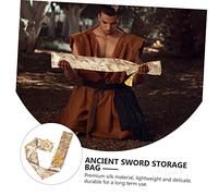 UPKOCH Silk Tai-chi Sword Carrying Bag Japanese Wakizashi Sword Cover with Tassel Compact Protective Case for Martial Arts Storage and Display