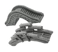UPKOCH Simulation Stone Bridge and Micro Landscape Ornaments for Bonsai Garden Décor, Small Sandstone Model Set Mini Wooden Bridge for Potted Planter Decoration and Zen Garden