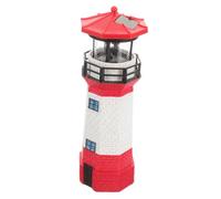 UPKOCH Solar Lighthouse Decoration LED Rotating Garden Lamp Nautical Style Ornament Durable Outdoor Light for Garden Lawn Patio Decor Mediterranean Atmosphere