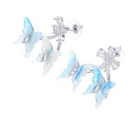 UPKOCH Sparkling Zircon Butterfly Earrings Lightweight Floral Jewelry for Women Sweet Fresh Style Daily Wear and Special Occasions Comfortable Fit Sensitive Skin