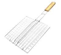 UPKOCH Stainless Steel BBQ Grilling Net with Strong Design for Outdoor Barbecue Wire Mesh Grill Basket Suitable for Thick Food Easy to Hold and Batch Cooking Barbecue Lovers