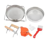 UPKOCH Stainless Steel Beekeeping Tool Set Durable Hand Tools Kit with Double Honey Filter for Family Beehive Equipment Practical Beekeeper Supplies