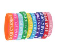 UPKOCH Star Student Wristbands 10 Pcs Colored Silicone Bracelets Classroom Rewards for Kids Teacher Recognition School Supplies