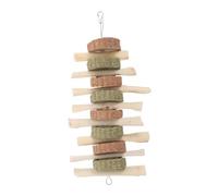 UPKOCH Sweet Bamboo Bites Skewers Natural Bunny Chew Toy for Chinchillas Guinea Pigs Hamsters Squirrels Rabbit Treats High Fiber Grass Cakes for Enrichment