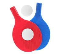 UPKOCH Table Tennis Racket Lightweight Plastic Paddles Non Skid Outdoor Indoor Game Training Kit for Beginners Portable Durable Table Tennis Bats with Storage Space for Balls Suitable for