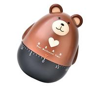 UPKOCH Tem Bear Timer Mechanical Alarm Clock Digital Clock Digital Alarm Clock Alarms Cooking Timer for Kitchen Loud Kitchen Timer Novelty Kitchen Timer Brown Lovely Timer Cartoon Timer