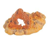 UPKOCH Terrarium Pyramid Decor for Reptiles Durable Hide Cave for Turtles Frogs Lizards Tortoises Natural with Lifelike Details Reptile Habitat Ornament