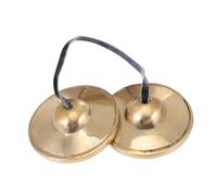 UPKOCH Tibetan Cymbal Bell Brass Handmade Small Instruments for Yoga Meditation Religious Ceremony Percussion Instrument
