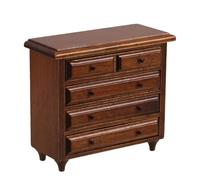 UPKOCH Tiny Home Furniture: 1:12 Dollhouse Mini Storage Cabinet - Realistic Miniature Furniture With Drawers For Mini House Scene Building