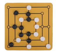 UPKOCH Traditional Nine Mens Morris Board Game Mills Strategy Game for Gathering Portable Chess Set Family Interaction 24cm x 24cm Rubber Tabletop Mat Travel Activity Foldable Pieces