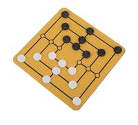 UPKOCH Traditional Nine Mens Morris Board Game Mills Strategy Game for Gathering Portable Chess Set Family Interaction 24cm x 24cm Rubber Tabletop Mat Travel Activity Foldable Pieces