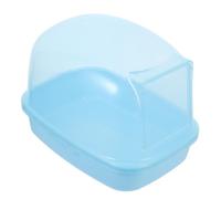 UPKOCH Transparent Chinchilla Sand Bath Container Abs Plastic Small Animal Bathtub Dual Function Bath and Sauna Room for Hamsters Mice and Squirrels Space Saving Pet Toilet