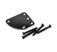 UPKOCH Triangle 5-Hole Electric Guitar Neck Plate, Metal Black Replacement Part with Advanced Screws, Easy Installation for Guitar Bass Joint Repairs