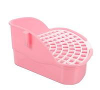 UPKOCH Triangle Rabbit Litter Box for Small Pets Durable Plastic Corner Potty Trainer with Leak Design and Safe Mesh Edges Space Saving Toilet Tray for Rabbits Guinea Pigs Chinchillas