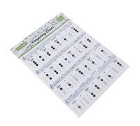 UPKOCH Trumpet Chord Chart on Coated Paper - Small Size Fingering Practice Diagram - Musical Instrument Reference for Beginners and Students