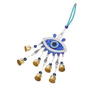 UPKOCH Turkish Blue Evil Eye Wind Chime Outdoor Hanging Decor for Balcony Garden Patio Durable Evil Eyes Wall Ornament for Home and Car Protection