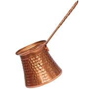 UPKOCH Turkish Coffee Pot Copper Arabic Coffee Maker Mini Milk Warmer Butter Warming Handmade Ottoman Hammered Cezve Jezve Ibrik Brikis Gravy Jug for Stove Top 320ml