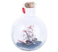 UPKOCH Unique Decorative Glass Bottle Ornament Featuring Drift Ship Design, Handy Desktop Adornment Crafted from Glass, for Home Décor and Lightening Your Mood Random Color