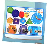 UPKOCH Unlocking Educational Wooden Busy Board for Early Learning Cognitive Development Interactive Montessori Activity Puzzle