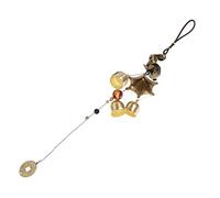 UPKOCH Vintage Brass Chinese Wind Chime Indoor Feng Shui Pendant for Office Decor Warding Off Evil Spirits with Lucky Rabbit Design Lightweight Bell Ornament for Patio and Garden