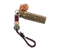 UPKOCH Vintage Brass Keychain with Openable Car Key Pendant Japanese Amulet Charm for Women and Men Protective Feng Shui Lucky Key Ring