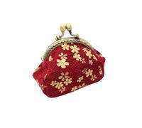 UPKOCH Vintage Cherry Blossom Coin Purse Retro Change Purse Gilded Pattern for Girls Multifunctional Storage Bag Suitable for Daily Use