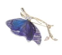 UPKOCH Vintage Organza Butterfly Brooch Pin with Rhinestones Elegant Copper Tone Statement Accessory for Women S Bridal Bouquets Cardigans Shawls and Evening Dresses