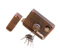 UPKOCH Vintage Style Copper Deadbolt Door Lock with Anti-Prying Feature and Easy Installation, Suitable for Indoor Doors and Hotels, Reliable Keyed Lock with Beautiful and Elegant