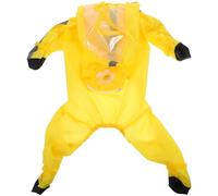 UPKOCH Waterproof Dog Raincoat with Hood and Leash Hole, Full Coverage Yellow Pet Rain Jacket for Small Dogs 2.5-4kg, Protective Foot Cover Rainwear for Outdoor Walks