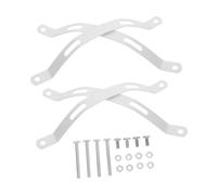 UPKOCH Weather Resistant Solar Light Pole Mounting Bracket Kit with Iron Hoops and Screws for Outdoor Lamp Post Installation Compatible with Spotlights and Streetlights for Roads Gardens