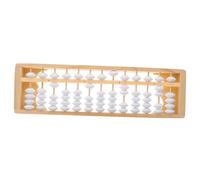UPKOCH White Wood Grain Educational Arithmetic Abacus for Students S Mental Calculation Safe Learning Tool for Math Skills Development Random Color