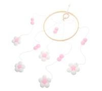 UPKOCH Wind Chimes Decoration Crib Mobile Felt Balls and Flowers for Nursery Decor Hanging Ornament for Boys and Girls Bedroom
