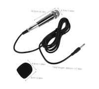 UPKOCH Wired Dynamic Handheld Microphone Clear Sound for Karaoke and Outdoor Speaker Use Stylish Metal Body Black Silver Singing Mic