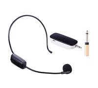 UPKOCH Wireless Microphone Headset Head-mounted Design Uhf Auto Frequency Loudspeaker Mic for Live Streaming and Gaming Use Wireless Connectivity Voice Pickup